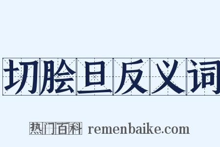 切脍旦反义词是什么意思的图片